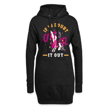 Cooler Radschlagen Turnen - Hoodie-Kleid - Schwarz - Vorne
