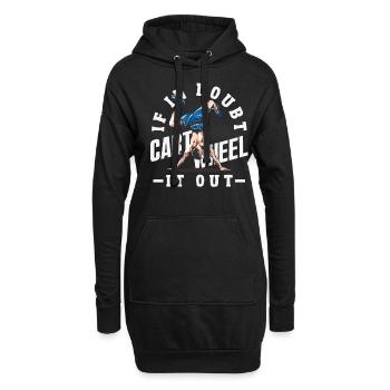 Cooler Radschlagen Turnen - Hoodie-Kleid - Schwarz - Vorne