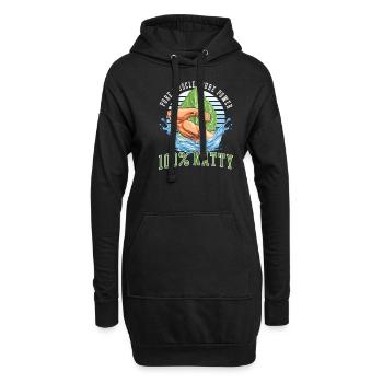 Natty Bodybuilder Pure Muskelkraft: 100% Natty - Hoodie-Kleid - Schwarz - Vorne