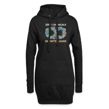 Schicker Bodybuilder Null Chemikalien, unendliche Gewinne - Hoodie-Kleid - Schwarz - Vorne
