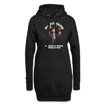 Multitâche du superviseur : gâcher plusieurs choses - Sweat-shirt à capuche long Femme - noir - Devant