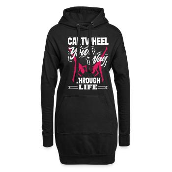 Cooler Radschlagen Turnen - Hoodie-Kleid - Schwarz - Vorne
