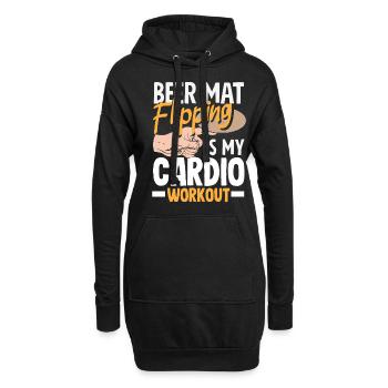Bierdeckel Umdrehen Spiel Bier - Hoodie-Kleid - Schwarz - Vorne