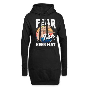Bierdeckel Umdrehen Spiel Bier - Hoodie-Kleid - Schwarz - Vorne