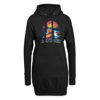 Kajakfahren Wasser hinzufügen - Hoodie-Kleid - Schwarz - Vorne