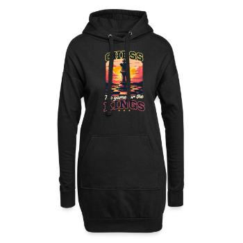 Jeu d’échecs pour les rois - Sweat-shirt à capuche long Femme - noir - Devant