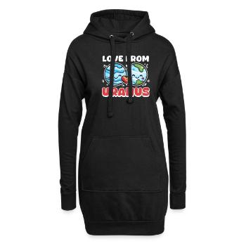 Uranus Liebe von Uranus - Hoodie-Kleid - Schwarz - Vorne