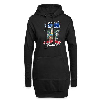 Patriotischer Busfahrer schaltet einen Gang höher für die Freiheit - Hoodie-Kleid - Schwarz - Vorne