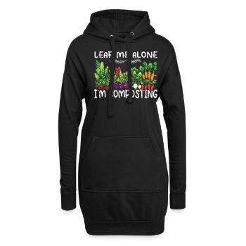 Organic Farmer Permaculture Food Forest - Hoodie Dress - black - Front
