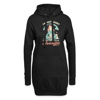 Lustiger Yoga-Liebhaber Nicht kurz Konzentriert Genial - Hoodie-Kleid - Schwarz - Vorne
