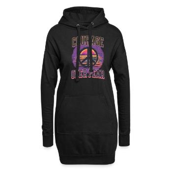 Mukoviszidose: Mut statt Angst - Hoodie-Kleid - Schwarz - Vorne