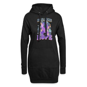 Fibrose kystique Breath Hope - Sweat-shirt à capuche long Femme - noir - Devant