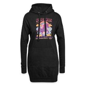 Licornes de la mucoviscidose contre la mucoviscidose - Sweat-shirt à capuche long Femme - noir - Devant