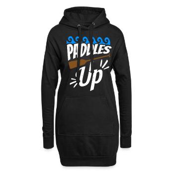 Lustiges Drachenboot-paddel - Hoodie-Kleid - Schwarz - Vorne