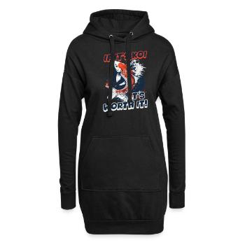 Poisson koï Si c’est Koi, ça vaut le coup ! - Sweat-shirt à capuche long Femme - noir - Devant