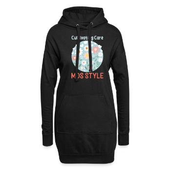 Infirmière MDS Cultiver les soins, style MDS - Sweat-shirt à capuche long Femme - noir - Devant