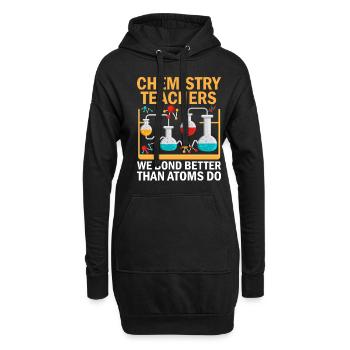 Professeur de sciences Professeur d’école Biologie Chimie P - Sweat-shirt à capuche long Femme - noir - Devant