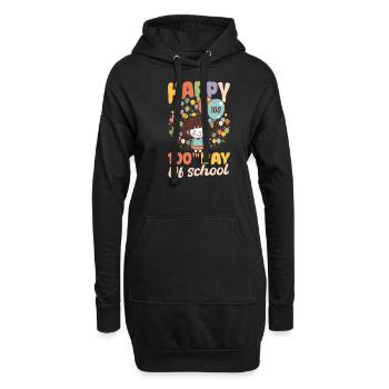 100 jours à l’école Joyeux 100e jour d’école - Sweat-shirt à capuche long Femme - noir - Devant
