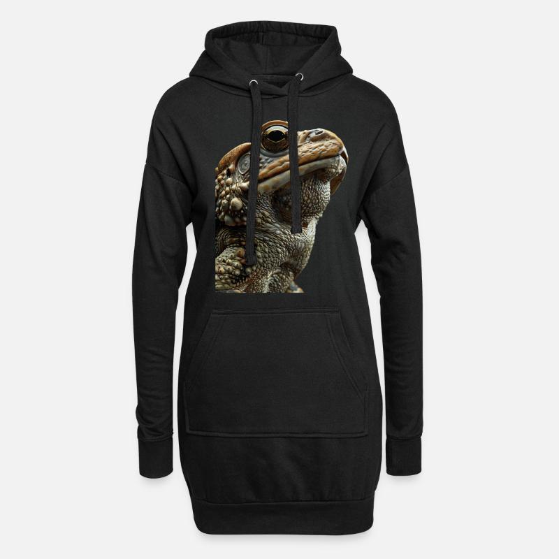 Kröte - Hoodie-Kleid - Schwarz