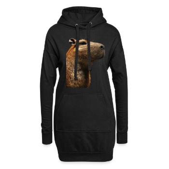 Wasserschwein - Hoodie-Kleid - Schwarz - Vorne