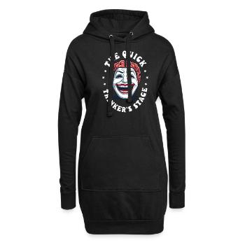 Improtheater Die Bühne des schnellen Denkers - Hoodie-Kleid - Schwarz - Vorne