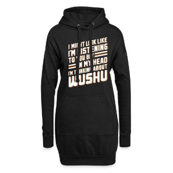 Wushu Spieler Geschenk - Hoodie-Kleid - Schwarz - Vorne