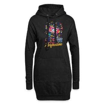 43. Geburtstag 43 - Bis zur Perfektion gealtert - Hoodie-Kleid - Schwarz - Vorne