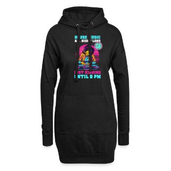 EDM Rave Mom House Music jusqu’à 21 h - Sweat-shirt à capuche long Femme - noir - Devant