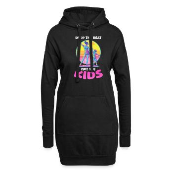 EDM Rave Mom laisse tomber le rythme, pas les enfants - Sweat-shirt à capuche long Femme - noir - Devant