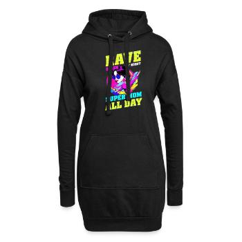 EDM Rave Mom Rave Queen by Night, Super Mom All Da - Sweat-shirt à capuche long Femme - noir - Devant