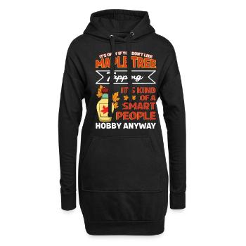 Érable Entaillage Érable Feuille d’érable Hobby - Sweat-shirt à capuche long Femme - noir - Devant
