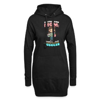 Bodybuilding Mama Lift Auto, Lebensmittel, Kleinkind - Hoodie-Kleid - Schwarz - Vorne