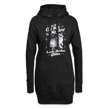 Katze Exotisch Kurzhaar Geschenk - Hoodie-Kleid - Schwarz - Vorne