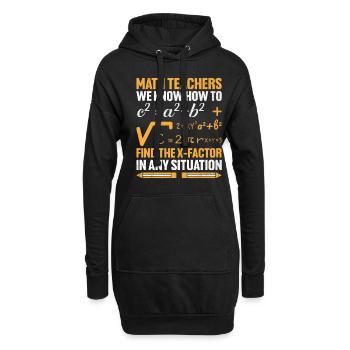 Mathelehrer Schullehrer Lustige Mathelehrer S - Hoodie-Kleid - Schwarz - Vorne