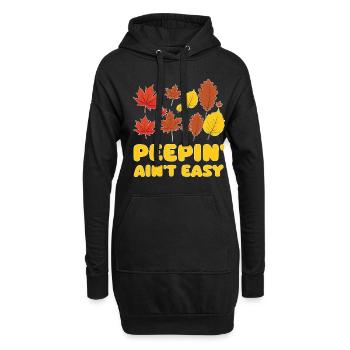 Peepin' Ain't Easy Leaf Peeper Leaf Peeping - Hoodie-Kleid - Schwarz - Vorne