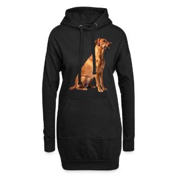 Ridgeback Rhodesian Rapa - Hoodie-Kleid - Schwarz - Vorne