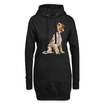 Italiano Spinone Sapa - Sweat-shirt à capuche long Femme - noir - Devant
