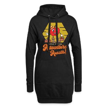 L’aventure de la cueillette de pommes attend le cueilleur de beurre de pomme - Sweat-shirt à capuche long Femme - noir - Devant