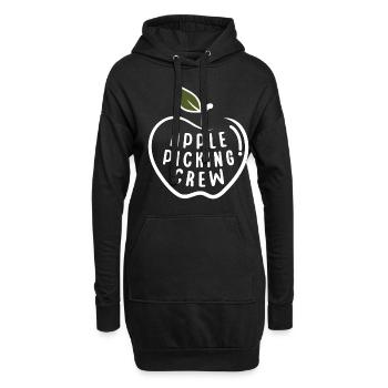 Équipe de cueillette des pommes Saison de la récolte des pommes - Sweat-shirt à capuche long Femme - noir - Devant