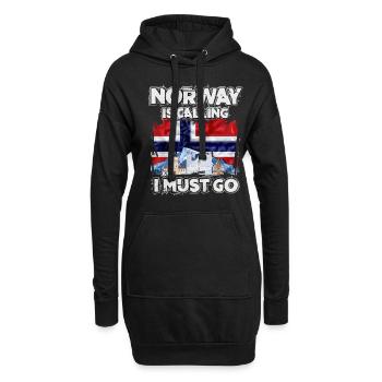Norwegen - Hoodie-Kleid - Schwarz - Vorne