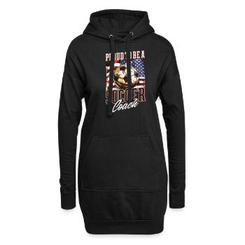 Fußballtrainer stolz darauf, ein Fußballtrainer zu sein - Hoodie-Kleid - Schwarz - Vorne