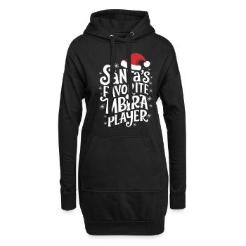 Idiophon Kalimba Geschenk - Hoodie-Kleid - Schwarz - Vorne