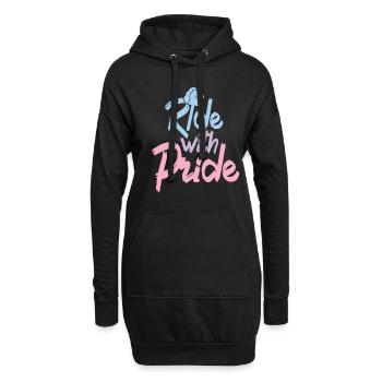 Ride with Pride - Hobby Horse Steckenpferd - Hoodie-Kleid - Schwarz - Vorne