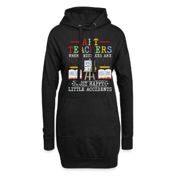 Kunstlehrer Schullehrer Lustige Kunstlehrer Scho - Hoodie-Kleid - Schwarz - Vorne
