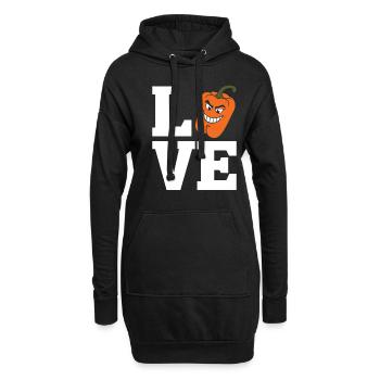 Paprika Geschenk - Hoodie-Kleid - Schwarz - Vorne