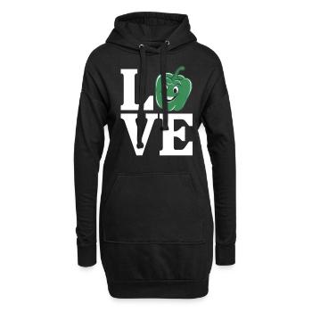 Paprika Geschenk - Hoodie-Kleid - Schwarz - Vorne