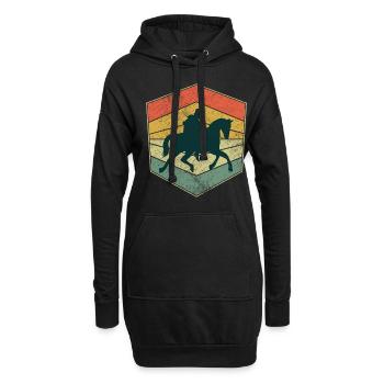 Joute rétro vintage Ren Faire - Sweat-shirt à capuche long Femme - noir - Devant