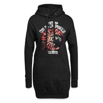 Actually All Of My Systems Are Nervous Opossum - Hoodie-Kleid - Schwarz - Vorne