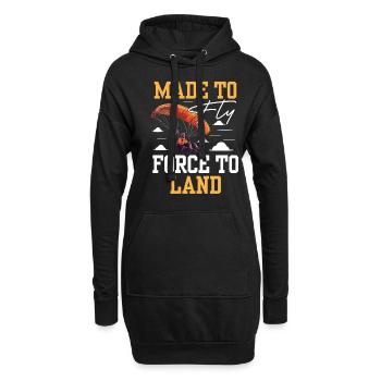 Paramotoring paramotoring - Hoodie Dress - black - Front