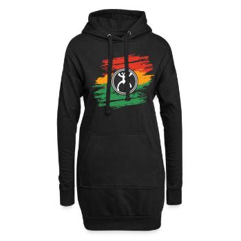 Coqui Frosch Symbol Taino Boricua Puerto - Hoodie-Kleid - Schwarz - Vorne